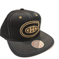 Montreal Canadiens NHL Mitchell & Ness Men Navy Contrast Natural Snapback product image 1, provided for visual reference and