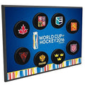 2016 World Cup of Hockey IIHF Inglasco 8 Team Hockey Puck Wall Plaque product image 1, provided for visual reference and