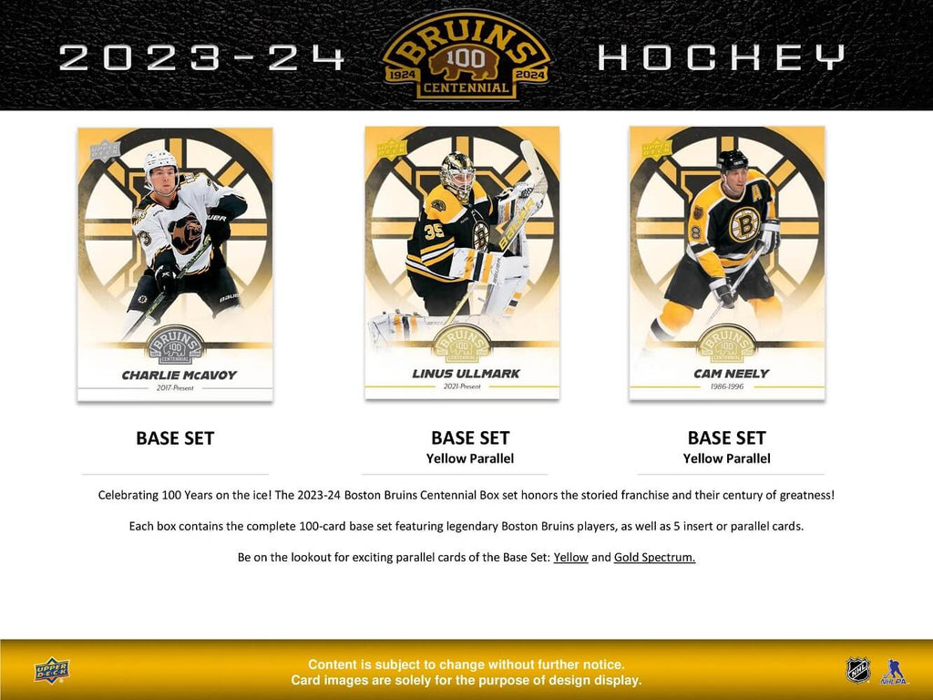 Boston Bruins NHL Upper Deck 2024 Centennial Box Set product image 3, provided for visual reference and product detail review