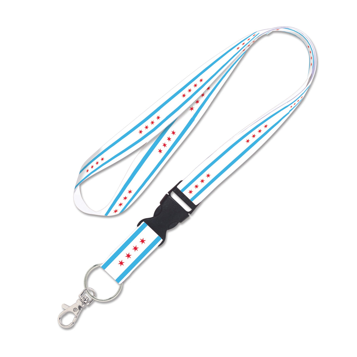 Chicago Flag Lanyard product image 1, provided for visual reference and product detail review