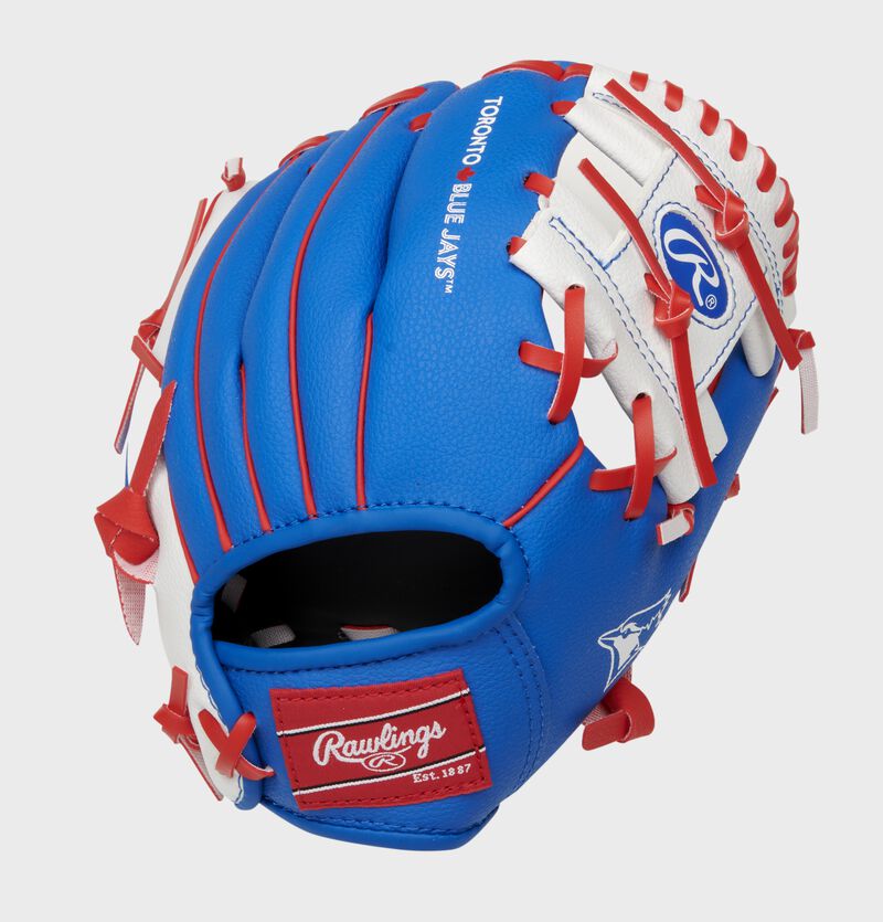 Toronto Blue Jays MLB Rawlings Youth 10-Inch Team Logo Baseball Glove product image 2, provided for visual reference and