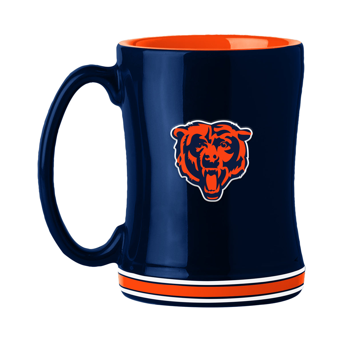 Chicago Bears 14 oz Sculpted Bearface Logo Relief Mug product image 1, provided for visual reference and product detail