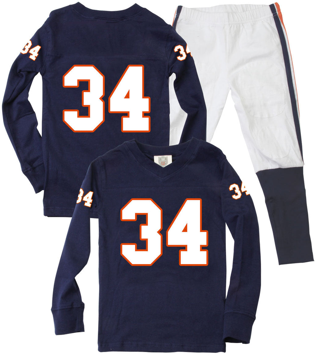 Chicago Bears Payton 34 Long Sleeve Pajamas product image 1, provided for visual reference and product detail review