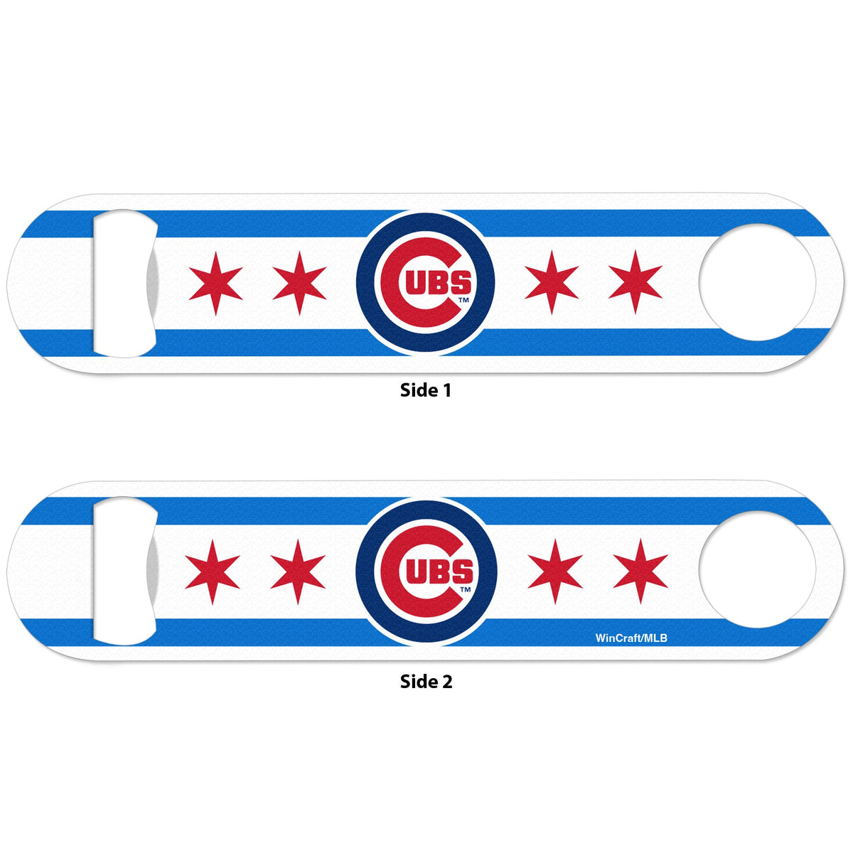 Chicago Cubs Chicago Flag Double Sided Bartender Bottle Opener product image 1, provided for visual reference and product