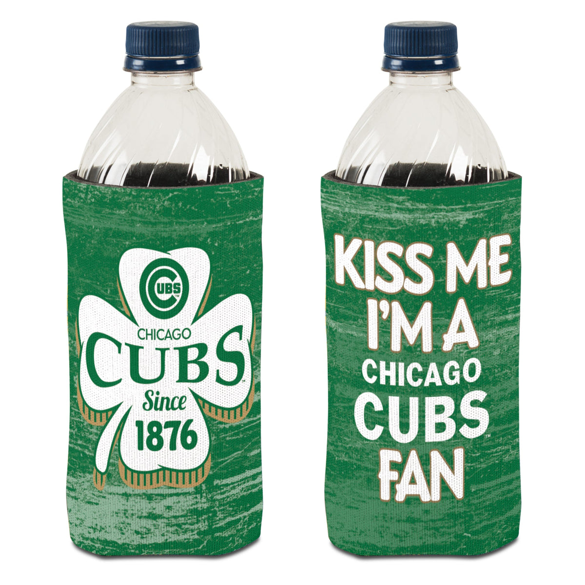 Chicago Cubs Kelly Kiss Me Irish 24 oz. Can Cooler product image 1, provided for visual reference and product detail review