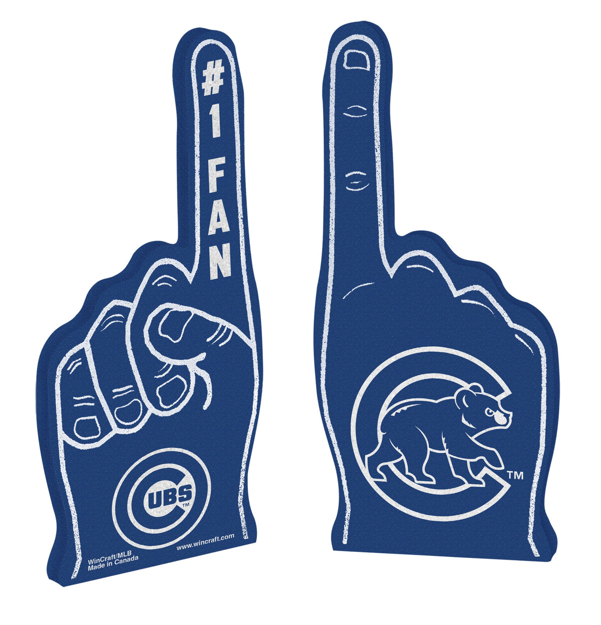 Chicago Cubs Wincraft 19" Foam Finger product image 1, provided for visual reference and product detail review