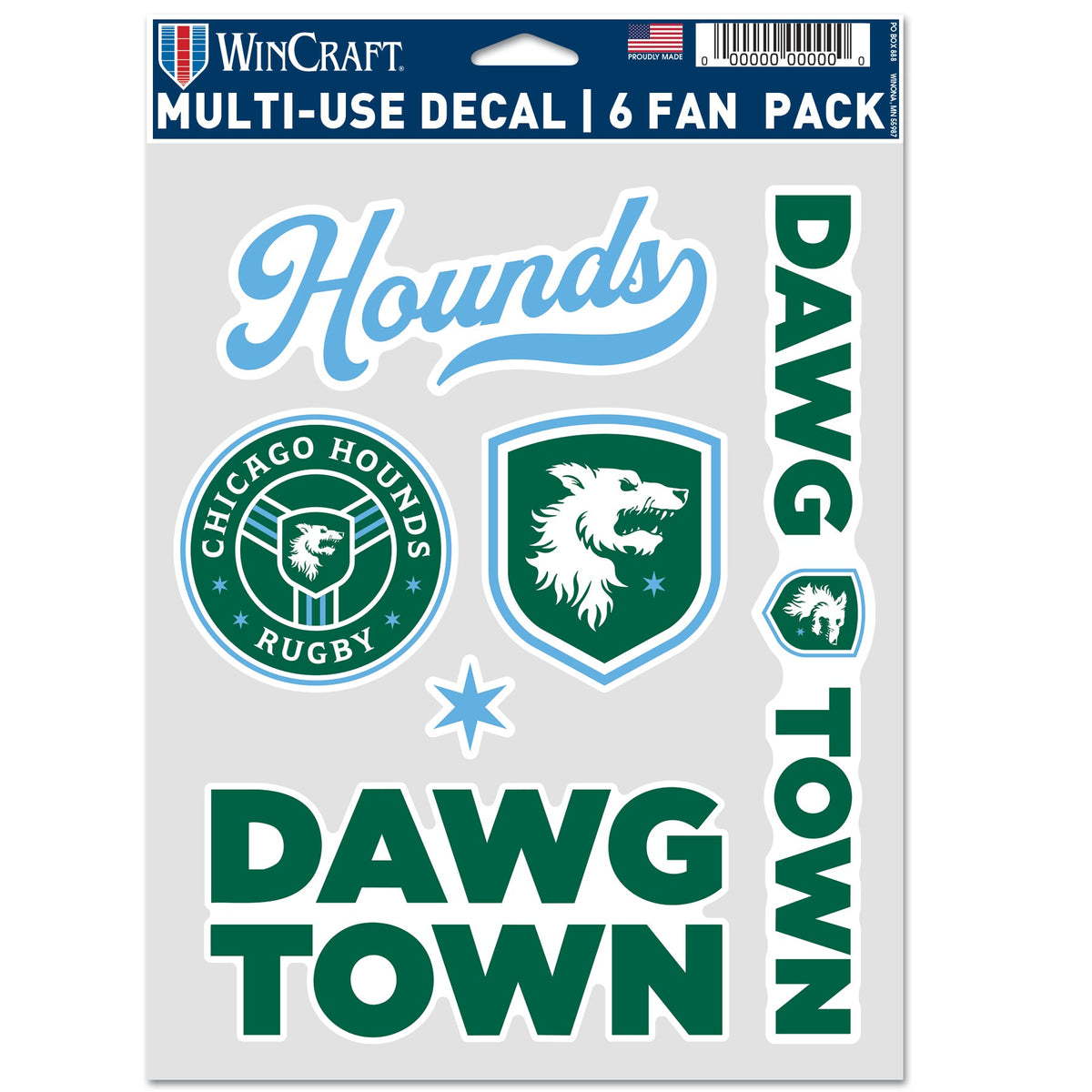 Chicago Hounds 6 Pack Fan Multi Use Decal product image 1, provided for visual reference and product detail review