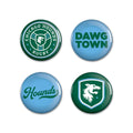 Chicago Hounds 4 Pack Buttons product image 1, provided for visual reference and product detail review