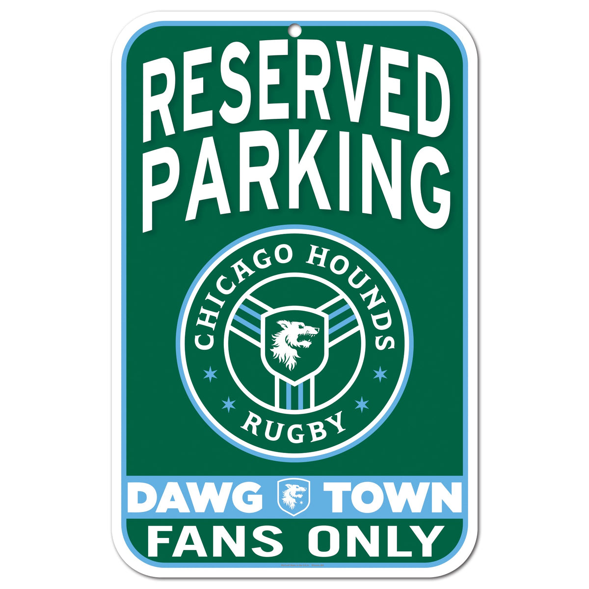 Chicago Hounds Reserved Parking Sign Dawg Town Fans Only product image 1, provided for visual reference and product detail