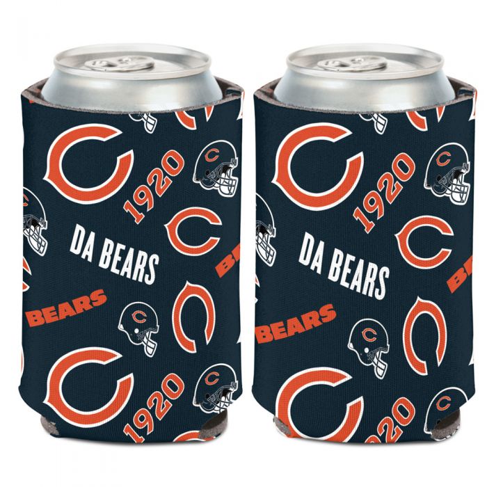 Chicago Bears Scatter Print All Over Can Cooler product image 1, provided for visual reference and product detail review