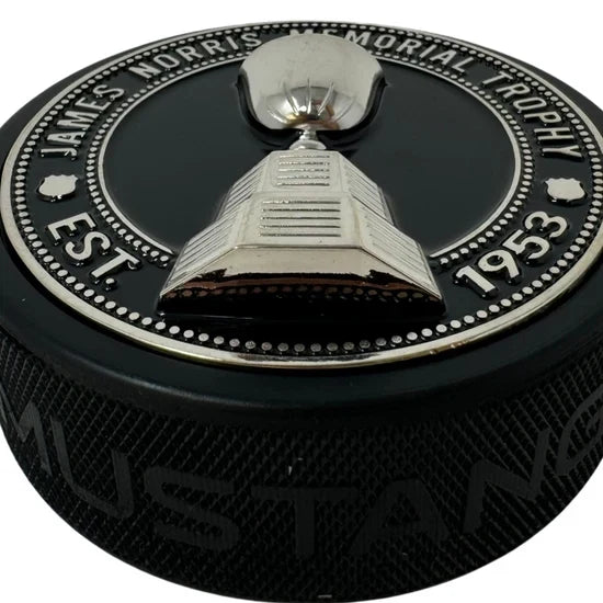 NHL James Norris Memorial Ultra 3D Trophy Silver Medallion Hockey Puck product image 2, provided for visual reference and