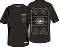 Montreal Canadiens NHL Mitchell & Ness Men Black Ice Rink T-Shirt product image 1, provided for visual reference and product