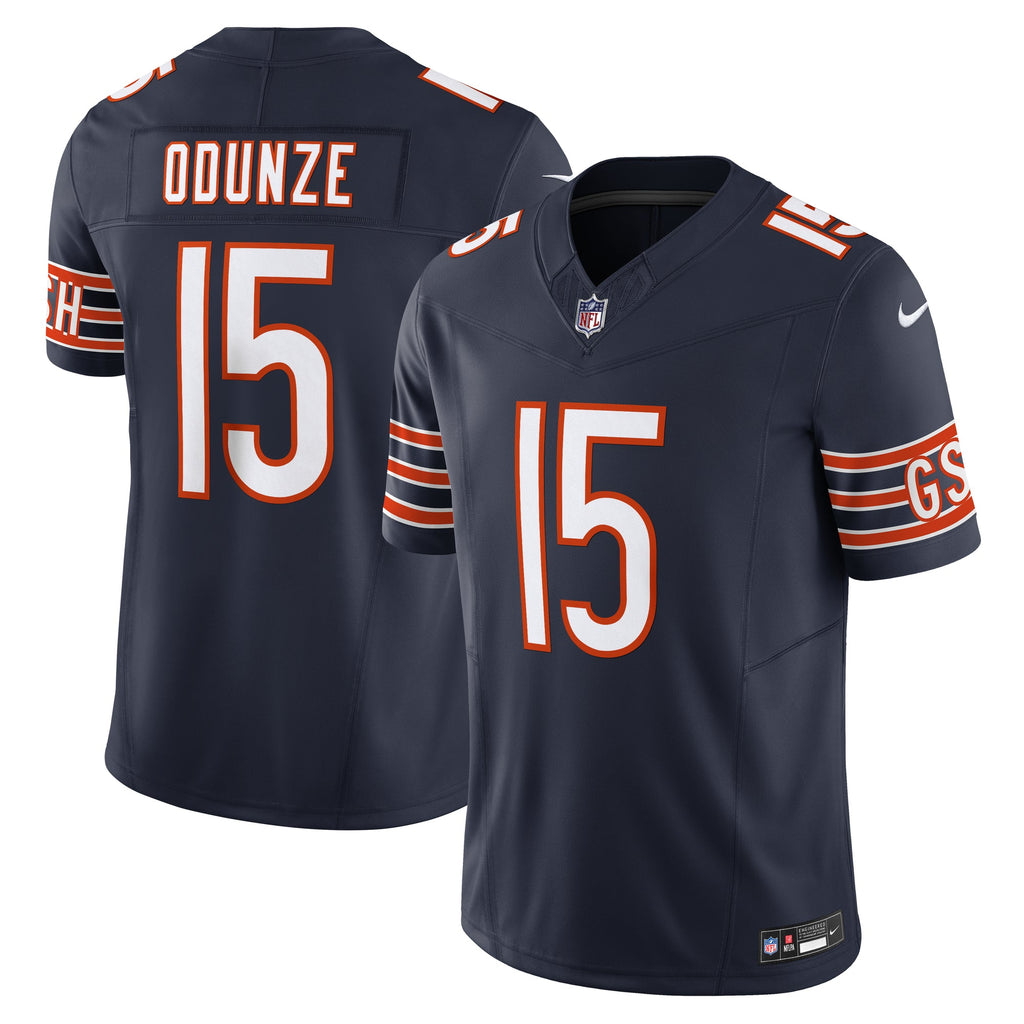 Rome Odunze Chicago Bears Nike Navy Limited Jersey product image 1, provided for visual reference and product detail review