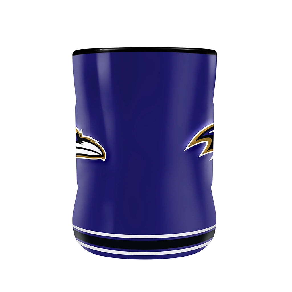 Baltimore Ravens NFL TSV 14oz Purple Team Crest Sculpted Mug product image 4, provided for visual reference and product