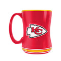 Kansas City Chiefs NFL TSV 14oz Red Team Crest Sculpted Coffee Mug product image 1, provided for visual reference and