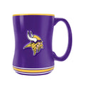 Minnesota Vikings NFL TSV 14oz Purple Team Crest Sculpted Coffee Mug product image 1, provided for visual reference and