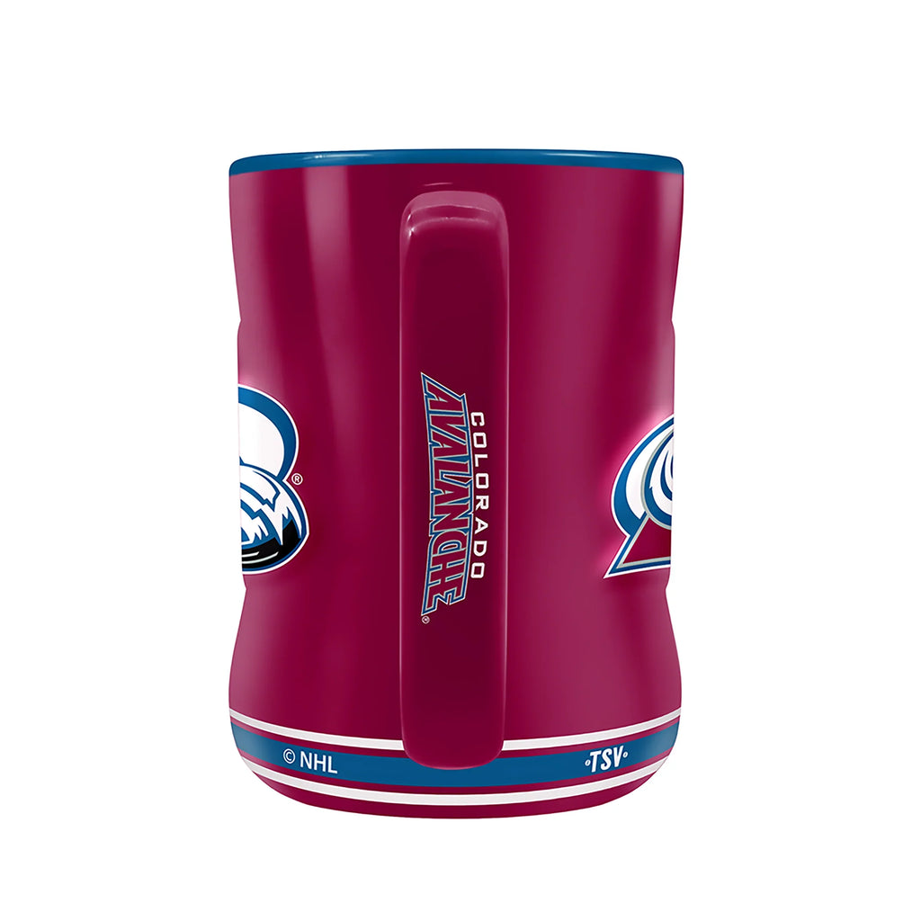 Colorado Avalanche NHL TSV 14oz Maroon Team Crest Sculpted Coffee Mug product image 2, provided for visual reference and