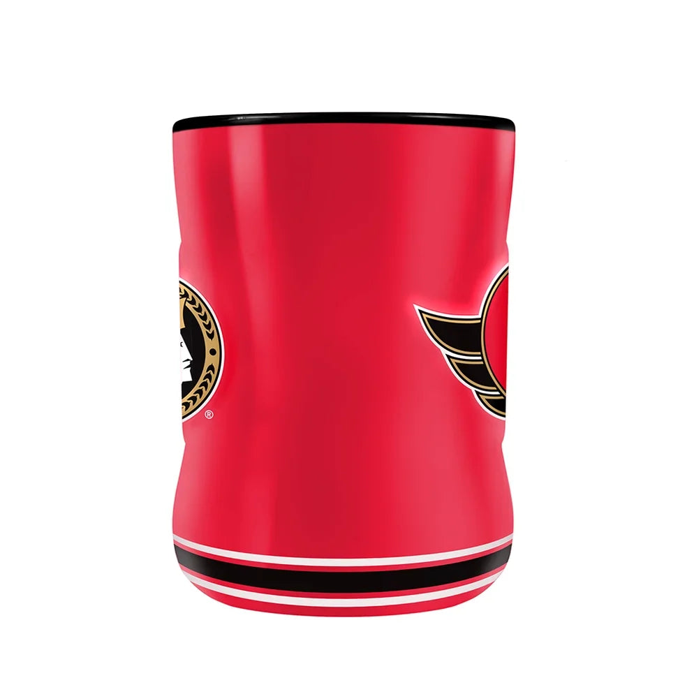 Ottawa Senators NHL TSV 14oz Red Team Crest Sculpted Coffee Mug product image 4, provided for visual reference and product