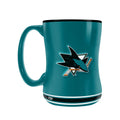 San Jose Sharks NHL TSV 14oz Teal Team Crest Sculpted Coffee Mug product image 1, provided for visual reference and product