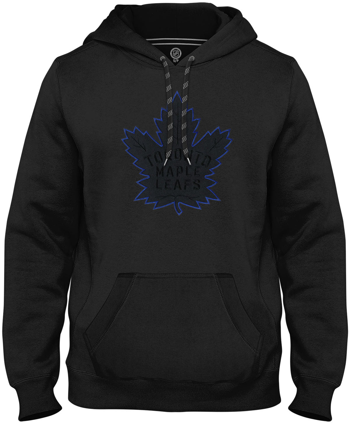 Toronto Maple Leafs NHL Bulletin Men Black Back in Black Express Twill Logo Hoodie product image 1, provided for visual