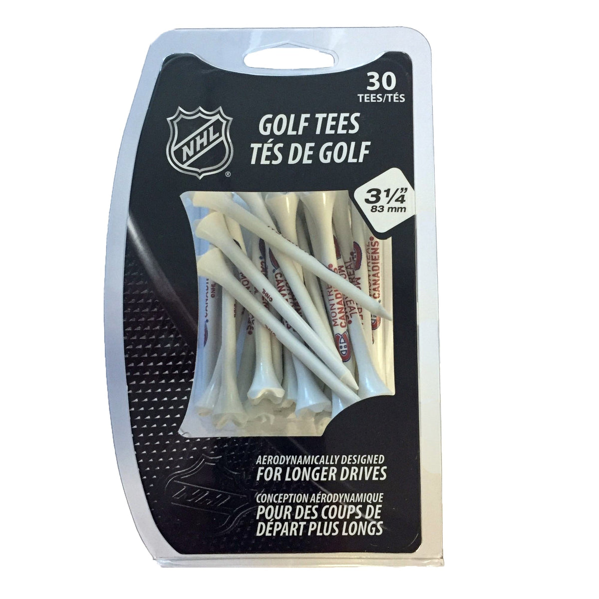 Montreal Canadiens NHL Evot Performance Golf Tees 30 Pack product image 1, provided for visual reference and product detail
