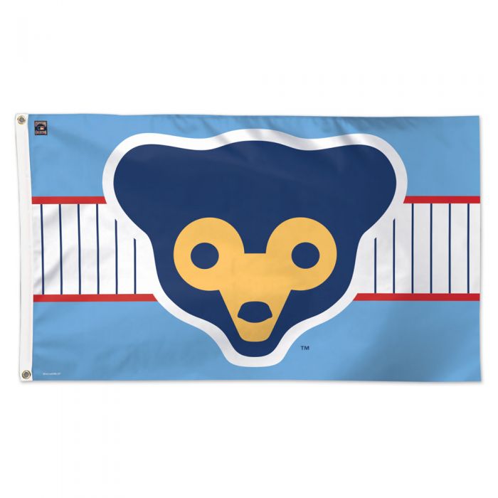 Chicago Cubs Cooperstown 1962 - 1971 Logo Columbia/Pinstripe 3' x 5' Deluxe Flag product image 1, provided for visual