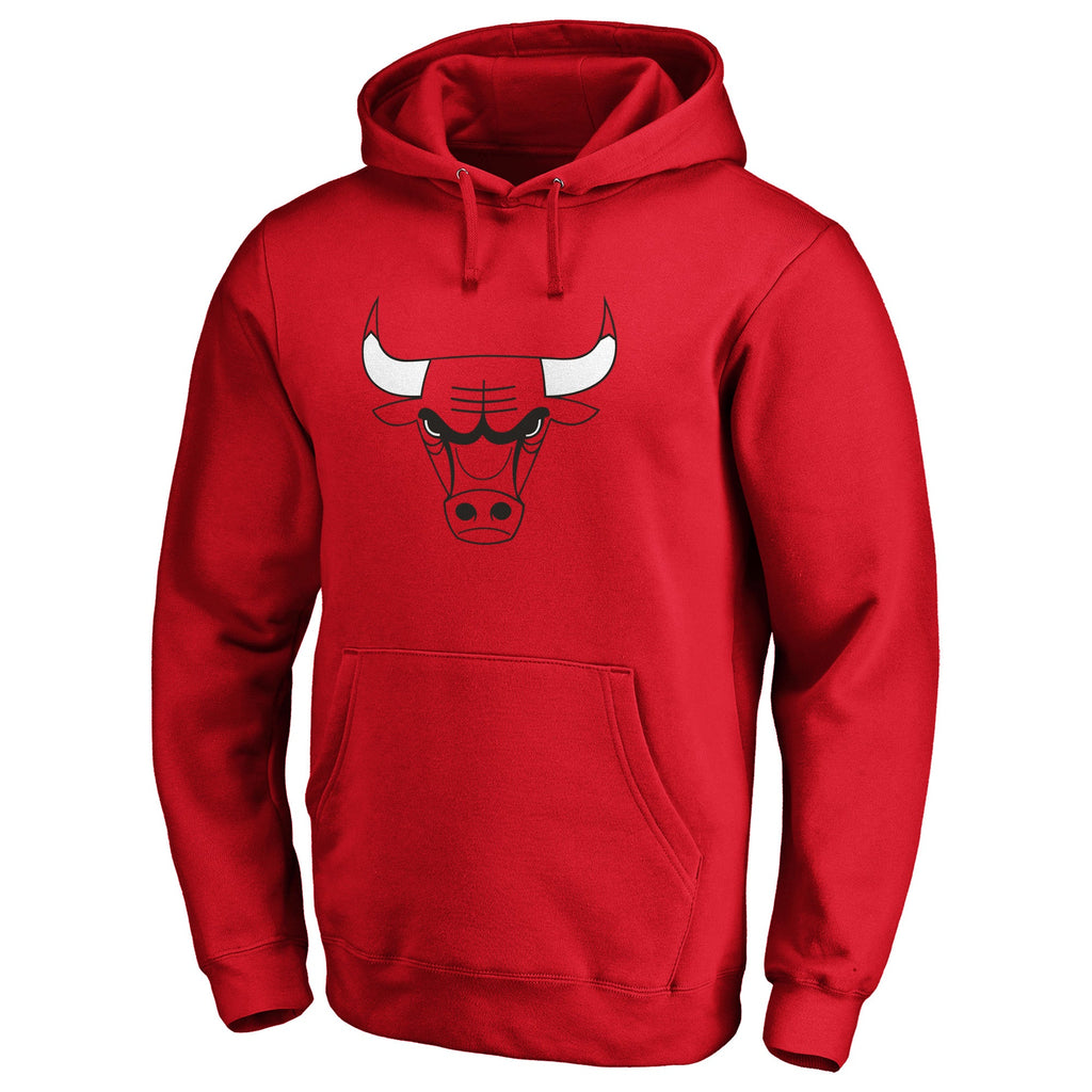 Chicago Bulls Red Primary Logo Fanatics Hoodie product image 2, provided for visual reference and product detail review