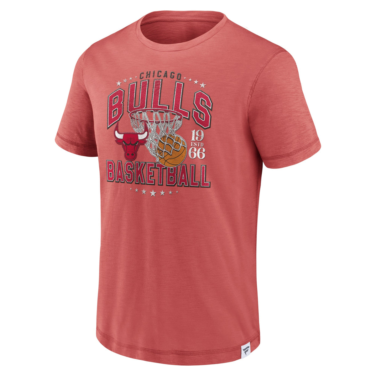 Chicago Bulls True Classic Slub Red T-Shirt product image 2, provided for visual reference and product detail review