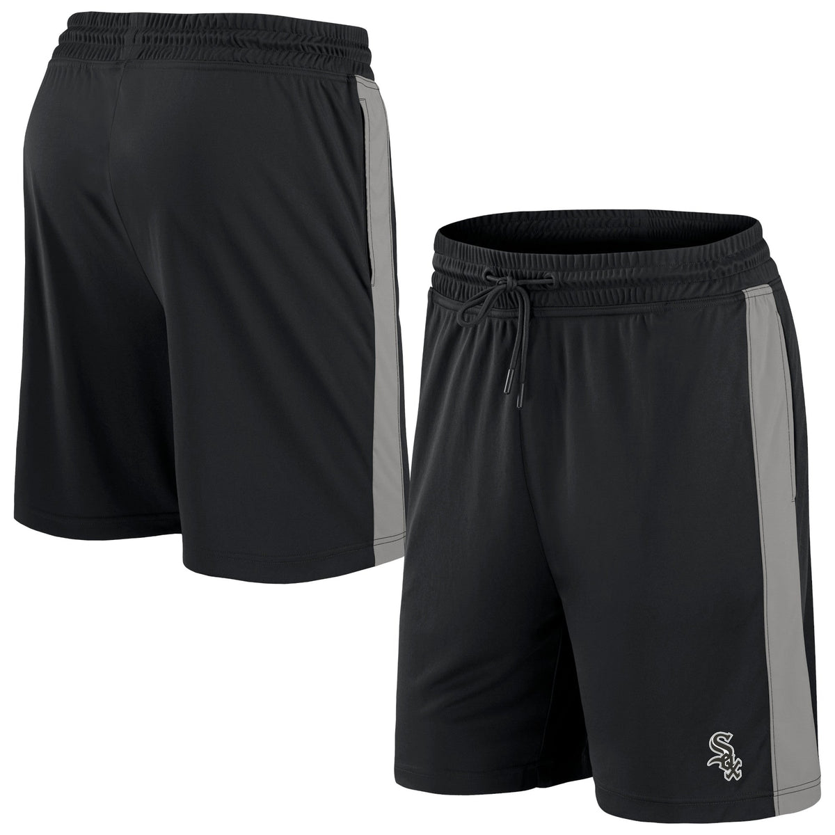 Chicago White Sox Black Iconic Poly Short product image 1, provided for visual reference and product detail review