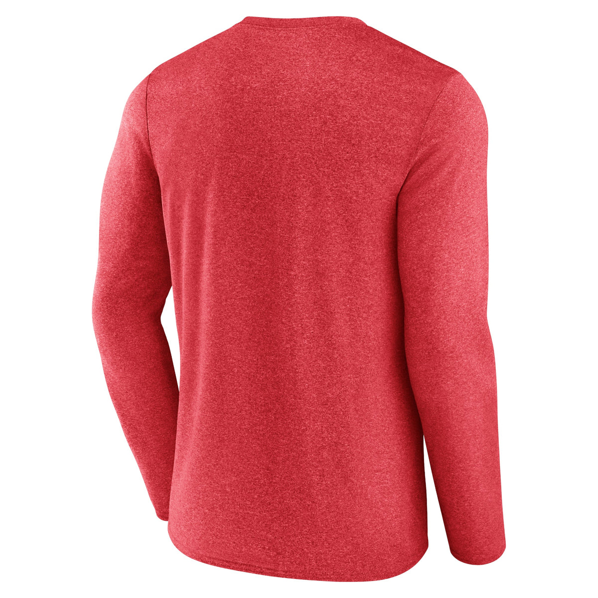 Chicago Bulls Heathered Red Long Sleeve Men T-Shirt product image 3, provided for visual reference and product detail review