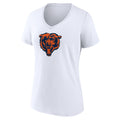 Chicago Bears White V-Neck Women T-Shirt product image 1, provided for visual reference and product detail review