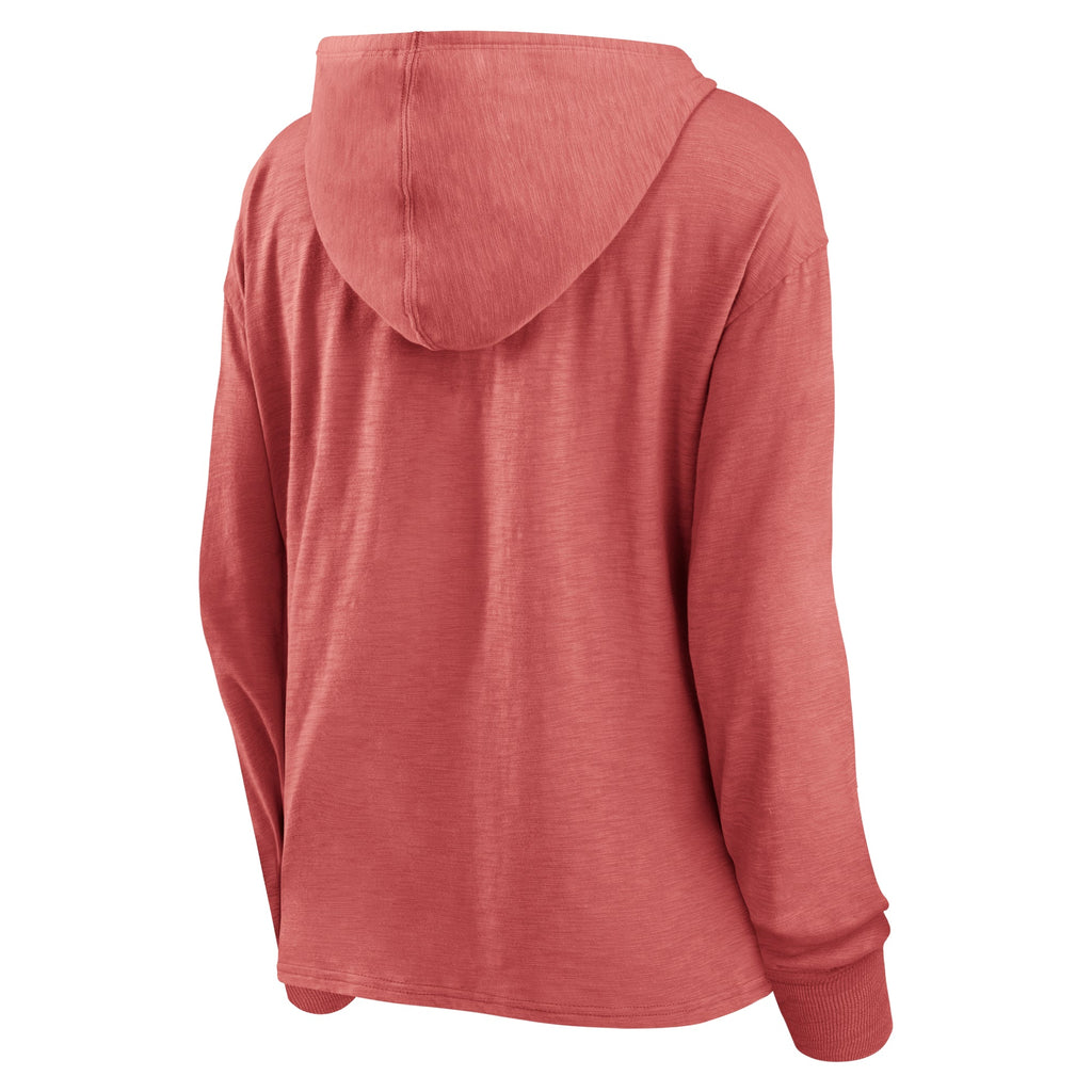 Chicago Bulls Heathered Red Ladies Hoodie product image 3, provided for visual reference and product detail review