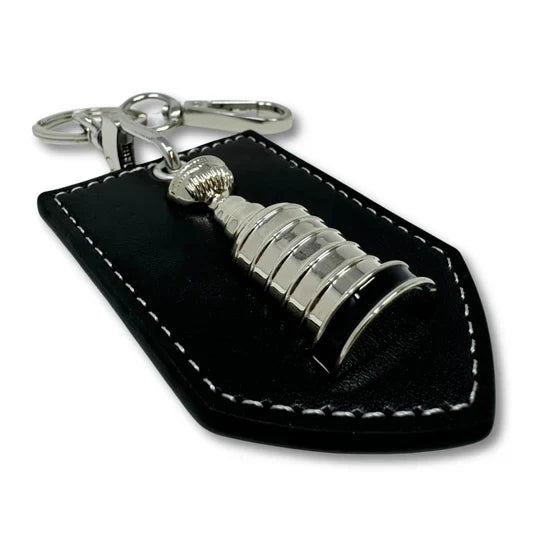 NHL Leather 3D Stanley Cup Trophy Keychain product image 2, provided for visual reference and product detail review