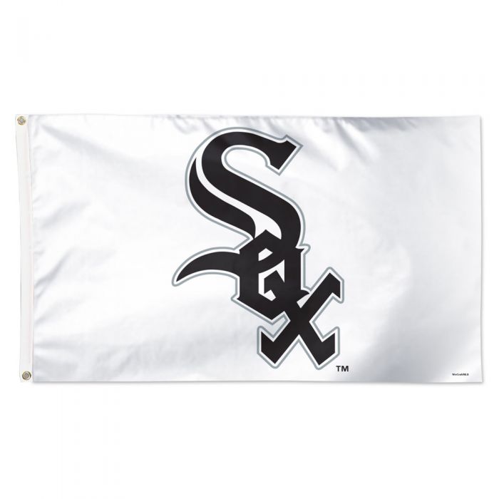 Chicago White Sox White 3'x5' Deluxe Flag product image 1, provided for visual reference and product detail review