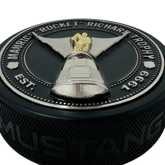NHL Rocket Richard Ultra 3D Trophy Silver Medallion Hockey Puck product image 2, provided for visual reference and product