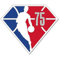 NBA WinCraft 75th Anniversary Collector Enamel Pin product image 1, provided for visual reference and product detail review