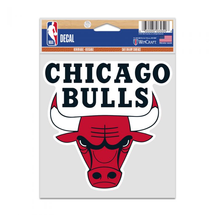 Chicago Bulls 3.75"x5" Fan Decals product image 1, provided for visual reference and product detail review
