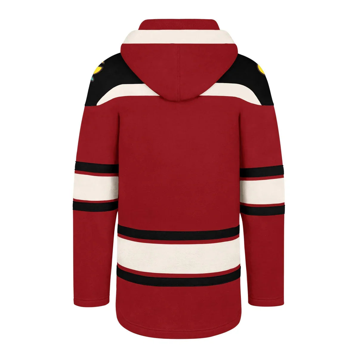 Chicago Blackhawks Red Superior Lacer Hoodie product image 2, provided for visual reference and product detail review