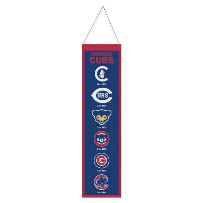 Chicago Cubs Wool Banner 8"x32" product image 1, provided for visual reference and product detail review