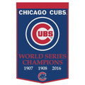 Chicago Cubs World Series Champions 1907 - 1908 - 2016 Wool Banner 24"x38" product image 1, provided for visual reference