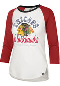 Chicago Blackhawks Women Sandstone KA Midrange Raglan Shirt product image 1, provided for visual reference and product