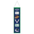 Vancouver Canucks NHL WinCraft 8"x32" Wool Heritage Logo Banner product image 1, provided for visual reference and product