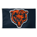Chicago Bears 3'x5' Team Bear Face Navy Flag product image 1, provided for visual reference and product detail review