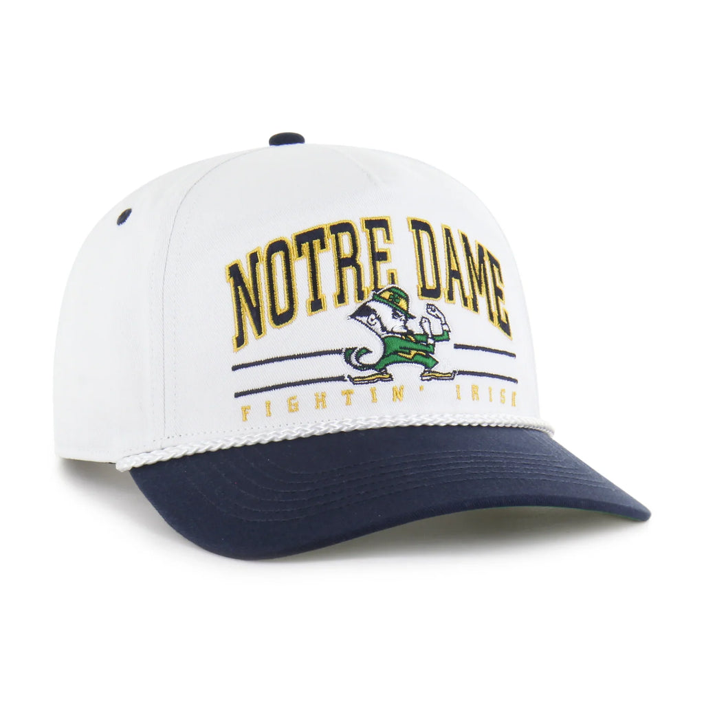 Notre-Dame Fighting Irish NCAA 47 Brand Men White Roscoe Rope Two Tone Hitch Snapback Hat product image 3, provided for