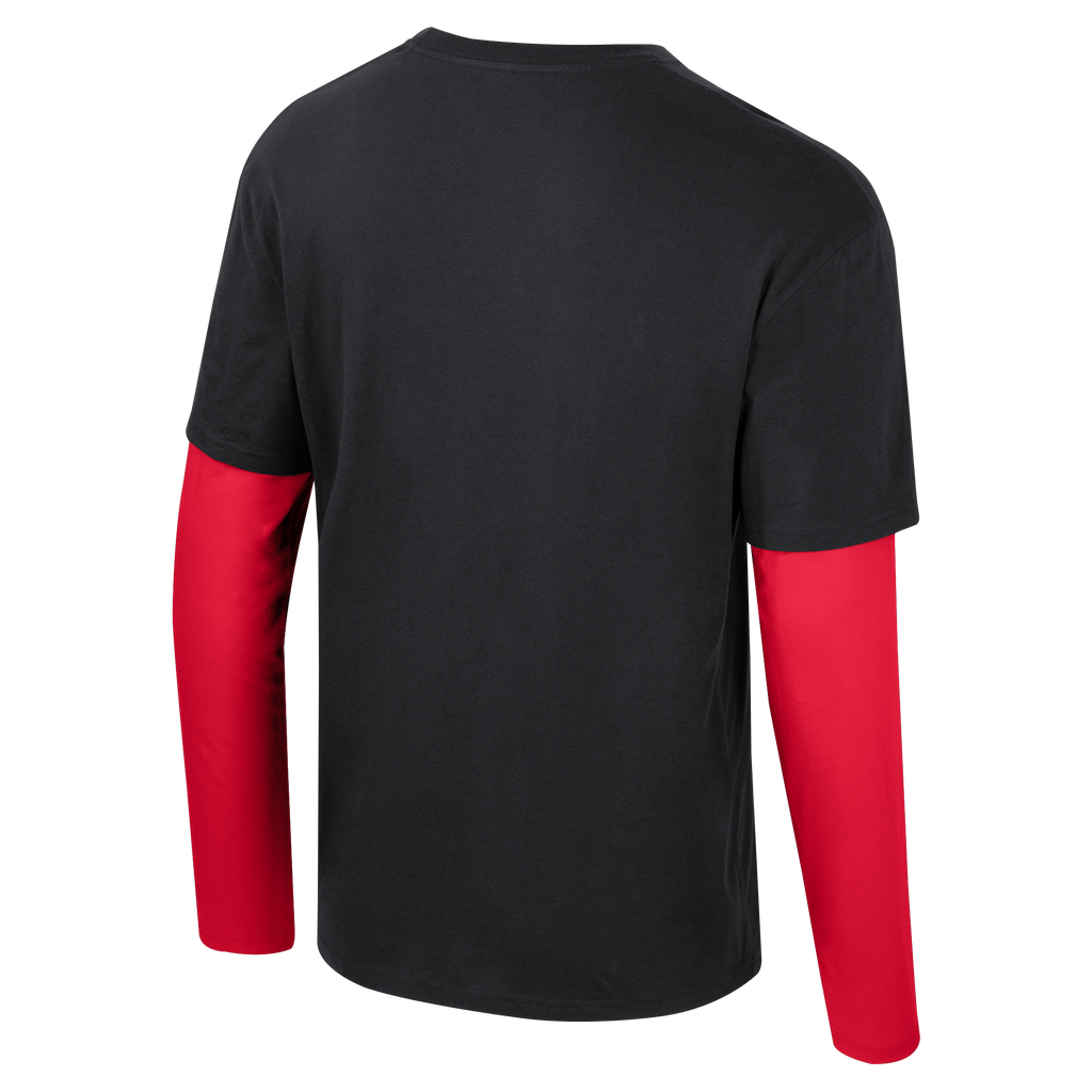 Chicago Bulls Black/Red Spectator Stadium Essentials Long Sleeve T-Shirt product image 2, provided for visual reference and