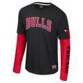 Chicago Bulls Black/Red Spectator Stadium Essentials Long Sleeve T-Shirt product image 1, provided for visual reference and