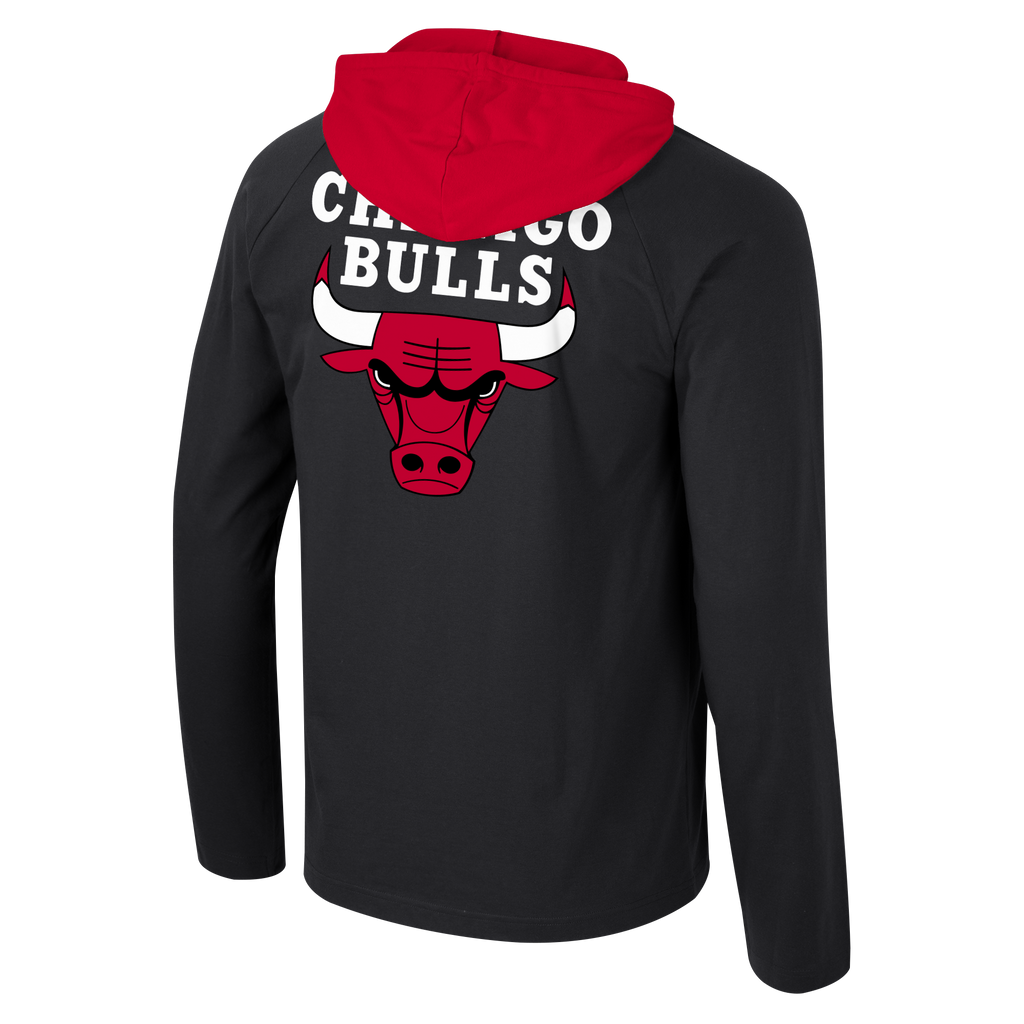 Chicago Bulls Tradition Stadium Essentials Long Sleeve Hood T-Shirt product image 2, provided for visual reference and