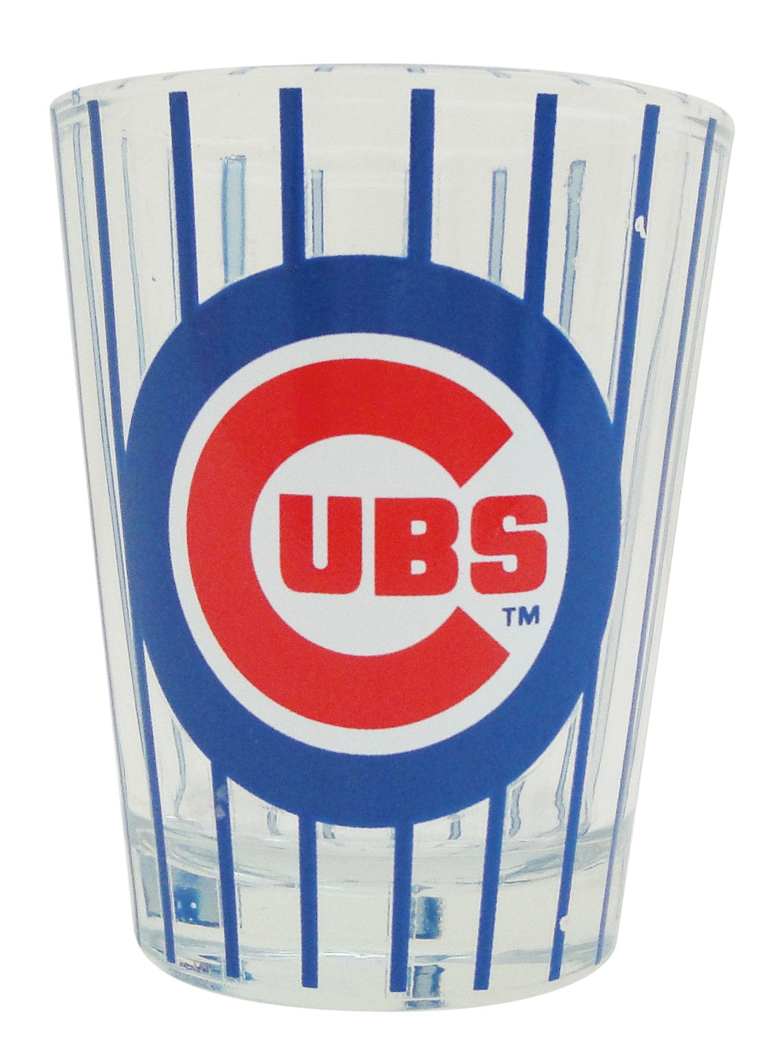 Chicago Cubs Pinstripe Shot Glass product image 1, provided for visual reference and product detail review