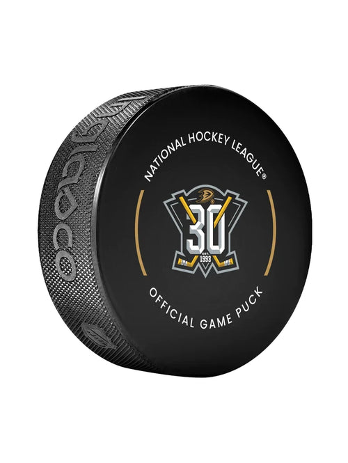 Anaheim Ducks NHL Inglasco 30th Anniversary 2023-24 Officially Licensed Game Hockey Puck product image 2, provided for