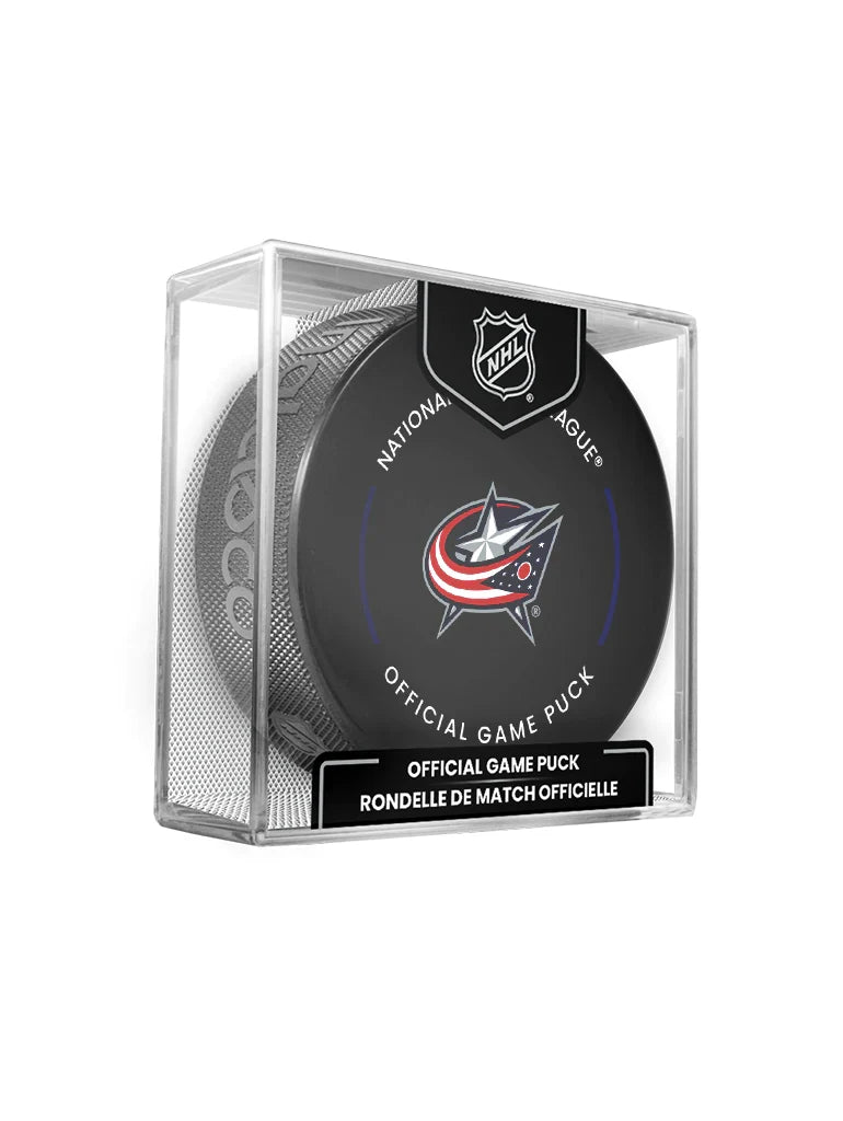 Columbus Blue Jackets NHL Inglasco 2024-2025 Officially Licensed Game Hockey Puck product image 1, provided for visual